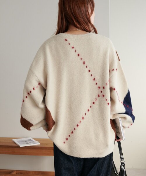 Paprika アーガイルニットセーター 未使用 アーガイルニット | レディースファッション通販 - DHOLIC