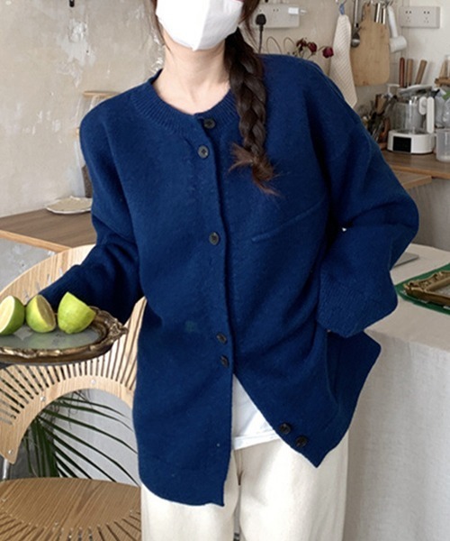 Miniministore(ミニミニストア)の「ニットカーディガン レディース アウター(カーディガン/ボレロ・レディース・マスタード/アイボリー/グレー/ネイビー・FREE)」の3枚目の写真