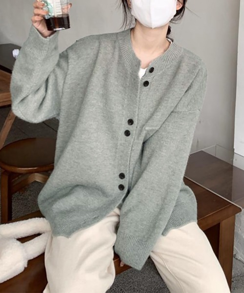 Miniministore(ミニミニストア)の「ニットカーディガン レディース アウター(カーディガン/ボレロ・レディース・マスタード/アイボリー/グレー/ネイビー・FREE)」の6枚目の写真