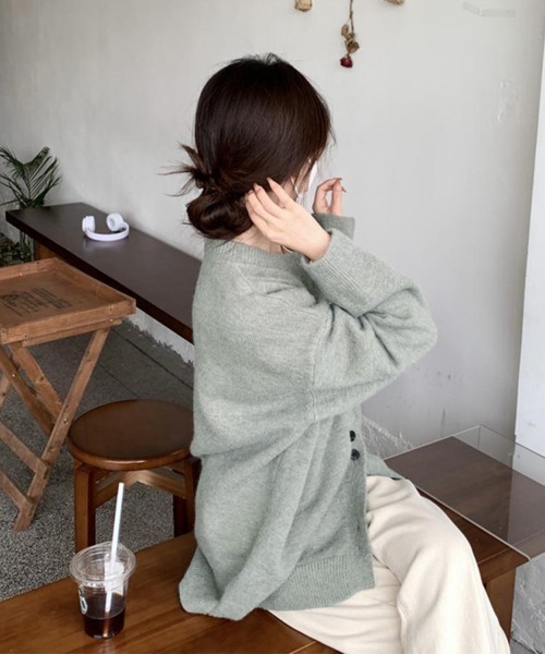 Miniministore(ミニミニストア)の「ニットカーディガン レディース アウター(カーディガン/ボレロ・レディース・マスタード/アイボリー/グレー/ネイビー・FREE)」の7枚目の写真