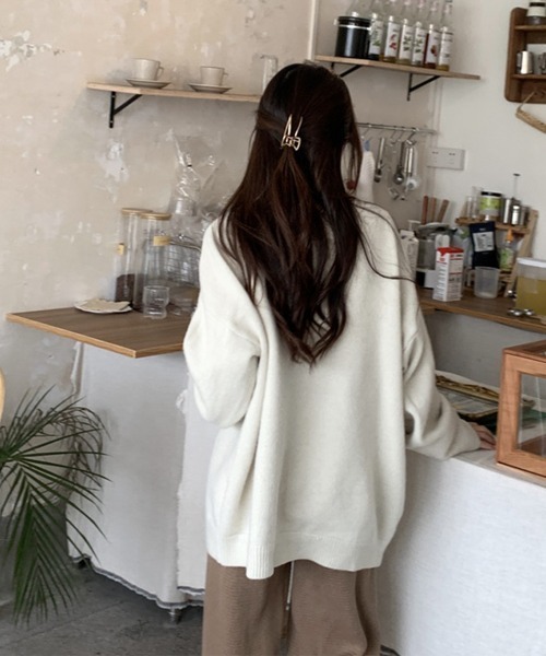 Miniministore(ミニミニストア)の「ニットカーディガン レディース アウター(カーディガン/ボレロ・レディース・マスタード/アイボリー/グレー/ネイビー・FREE)」の13枚目の写真