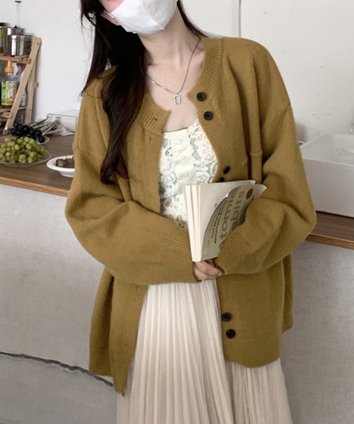 Miniministore(ミニミニストア)の「ニットカーディガン レディース アウター(カーディガン/ボレロ・レディース・マスタード/アイボリー/グレー/ネイビー・FREE)」の14枚目の写真
