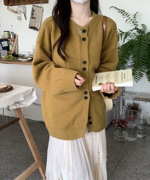 Miniministore(ミニミニストア)の「ニットカーディガン レディース アウター(カーディガン/ボレロ・レディース・マスタード/アイボリー/グレー/ネイビー・FREE)」の16枚目の写真