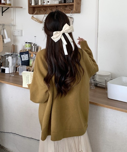 Miniministore(ミニミニストア)の「ニットカーディガン レディース アウター(カーディガン/ボレロ・レディース・マスタード/アイボリー/グレー/ネイビー・FREE)」の17枚目の写真