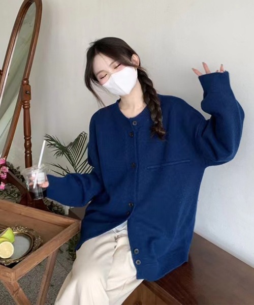 Miniministore(ミニミニストア)の「ニットカーディガン レディース アウター(カーディガン/ボレロ・レディース・マスタード/アイボリー/グレー/ネイビー・FREE)」の20枚目の写真