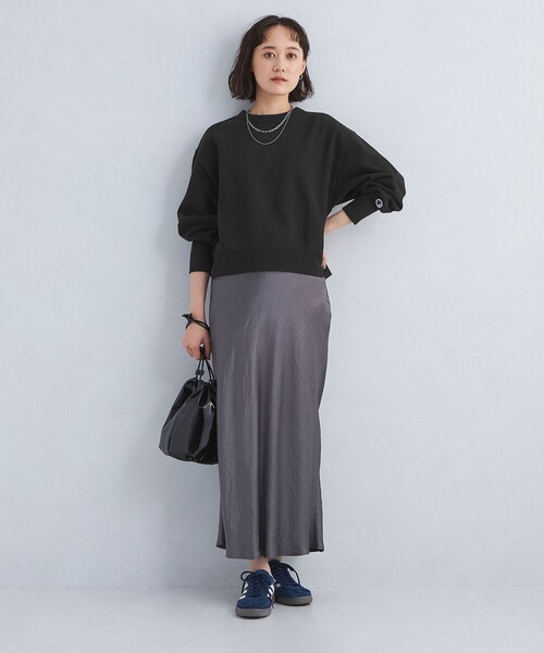 Champion（チャンピオン）の「【別注】＜Champion＞ロングスリーブ スウェット プルオーバー（スウェット・レディース・ブラック/レッド/ナチュラル/グレー・FREE）」の9枚目の写真