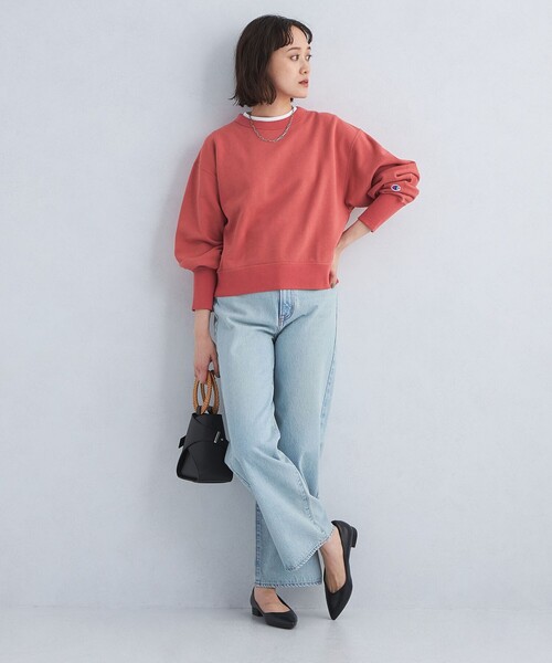 Champion（チャンピオン）の「【別注】＜Champion＞ロングスリーブ スウェット プルオーバー（スウェット・レディース・ブラック/レッド/ナチュラル/グレー・FREE）」の13枚目の写真