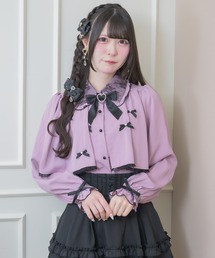 プチリボンヨークフレアブラウス