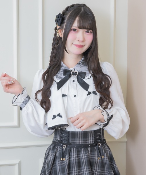 ROJITA(ロジータ)の「プチリボンヨークフレアブラウス(シャツ/ブラウス・レディース・ブラック/ホワイト/ピンク/ピンク系その他2/ホワイト系その他・FREE)」の22枚目の写真
