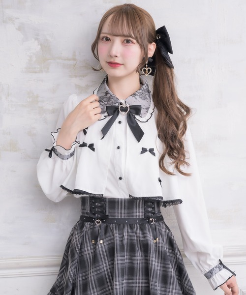 ROJITA(ロジータ)の「プチリボンヨークフレアブラウス(シャツ/ブラウス・レディース・ブラック/ホワイト/ピンク/ピンク系その他2/ホワイト系その他・FREE)」の12枚目の写真