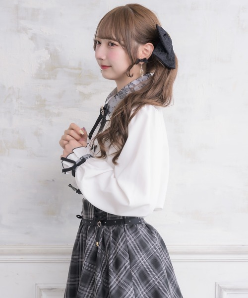 ROJITA(ロジータ)の「プチリボンヨークフレアブラウス(シャツ/ブラウス・レディース・ブラック/ホワイト/ピンク/ピンク系その他2/ホワイト系その他・FREE)」の9枚目の写真