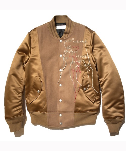 roarguns(ロアーガンズ)の「WOMEN TEXAS MELTON JACKET MESSAGE(ブルゾン・レディース・ベージュ/ブラック・2)」の2枚目の写真