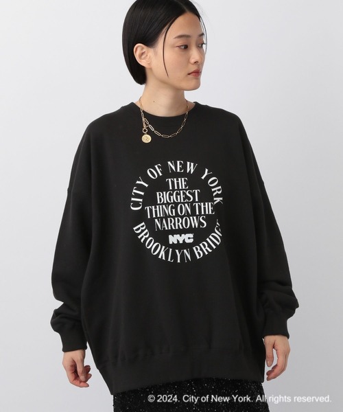 A part by（アパートバイ）の「【別注】NYCロゴスウェットプルオーバー（スウェット・レディース・オフホワイト/ブラック・FREE）」の6枚目の写真