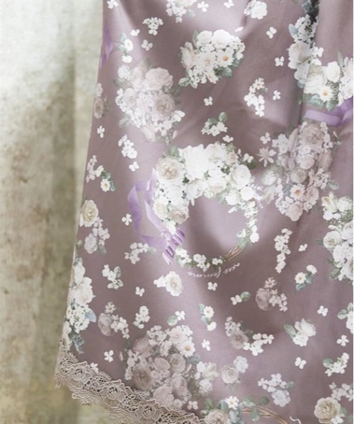 axes femme（アクシーズファム）の「ローズリース柄スカート（スカート・レディース・ブルー/ピンク/グレイッシュベージュ・FREE）」の7枚目の写真