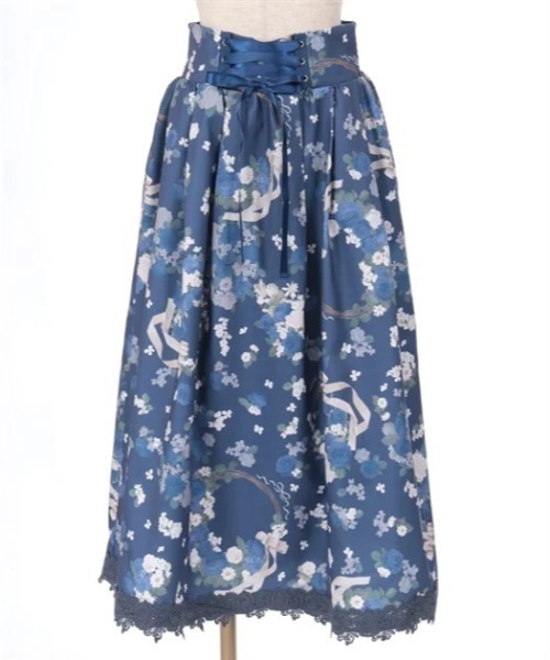 axes femme（アクシーズファム）の「ローズリース柄スカート（スカート・レディース・ブルー/ピンク/グレイッシュベージュ・FREE）」の17枚目の写真