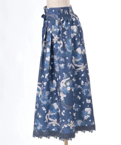 axes femme（アクシーズファム）の「ローズリース柄スカート（スカート・レディース・ブルー/ピンク/グレイッシュベージュ・FREE）」の18枚目の写真