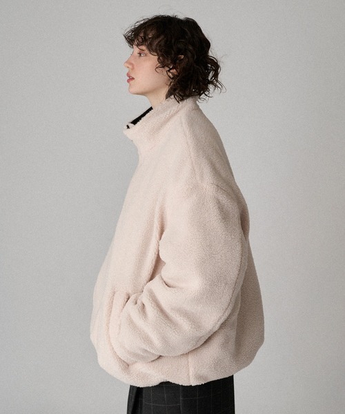 ONCILY(オンシェリー)の「2WAY REVERSIBLE BOA BLOUSON / 2ウェイリバーシブルボアブルゾン(ブルゾン・メンズ・ブラック/チャコールグレー・SMALL/MEDIUM/LARGE)」の4枚目の写真