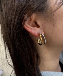 Rechic | バイカラーフープピアス(ピアス（両耳用）)