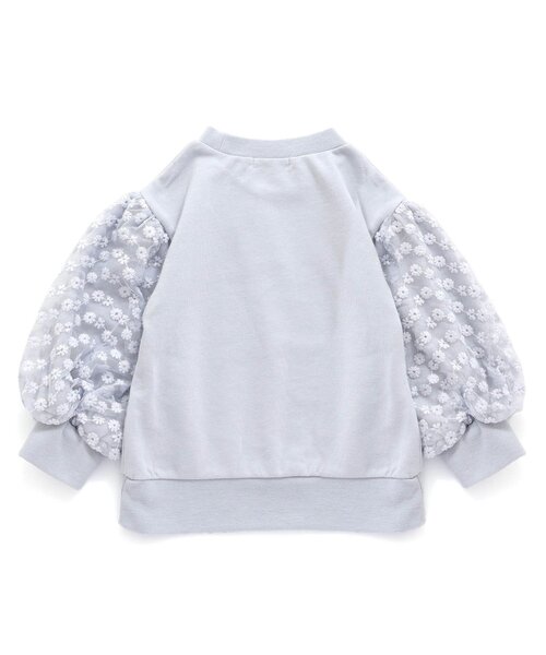 Seraph（セラフ）の「【ジュニア対応】チュールバルーンスリーブトップス（スウェット・キッズ・ピンク/アイボリー/サックスブルー・80/90/100/110/120/130/140）」の6枚目の写真