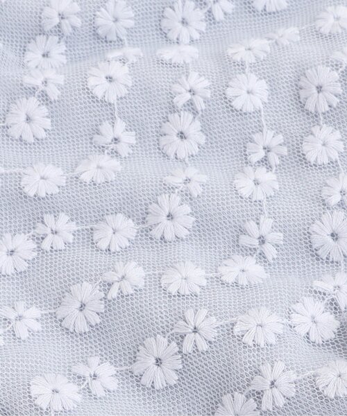 Seraph（セラフ）の「【ジュニア対応】チュールバルーンスリーブトップス（スウェット・キッズ・ピンク/アイボリー/サックスブルー・80/90/100/110/120/130/140）」の9枚目の写真