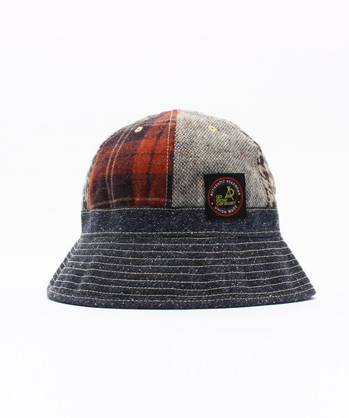 go slow caravan（ゴースローキャラバン）の「LEExGSC MULTI WOOL NEP BELL HAT（ハット・メンズ・ブラウン/ネイビー・FREE）」の2枚目の写真