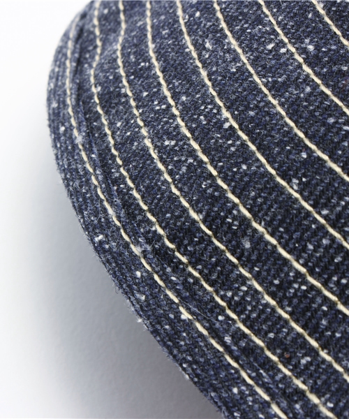go slow caravan（ゴースローキャラバン）の「LEExGSC MULTI WOOL NEP BELL HAT（ハット・メンズ・ブラウン/ネイビー・FREE）」の6枚目の写真