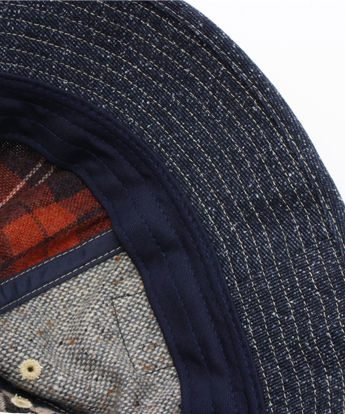 go slow caravan（ゴースローキャラバン）の「LEExGSC MULTI WOOL NEP BELL HAT（ハット・メンズ・ブラウン/ネイビー・FREE）」の7枚目の写真