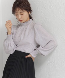 mysty woman | ハイネックシャーリングブラウス2  292375(シャツ/ブラウス)