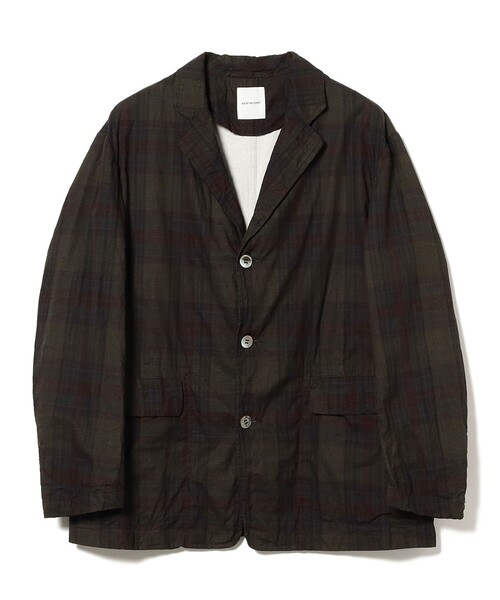 sage de cret(サージュデクレ)の「sage de cret / Dark Madras Check Coverall Jacket(ブルゾン・メンズ・イエロー・L/M/S)」の2枚目の写真