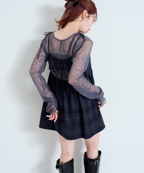 Kastane(カスタネ)の「【高評価レビュー/WEB・一部店舗限定】チェックキャミビスチェ(キャミソール・レディース・ブラウン系その他/イエロー/ネイビー/カーキ・FREE)」の16枚目の写真