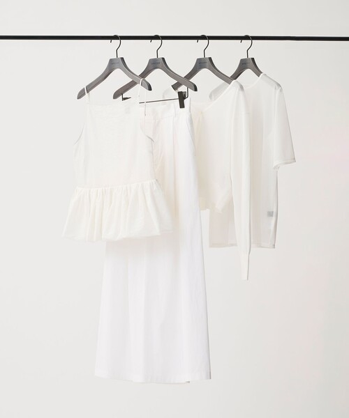 uncrave(アンクレイヴ)の「シアーオーガンジーペプラムトップス(シャツ/ブラウス・レディース・ブラック系/ブラウン系/ホワイト系・1/0)」の10枚目の写真