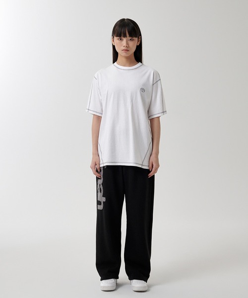 tシャツ 「mahagrid/マハグリッド」 CURVED STITCH TEE/カーブステッチ TEE レディース メンズ mahagrid/マハグリッド』 CURVED STITCH TEE/カーブステッチ TEE