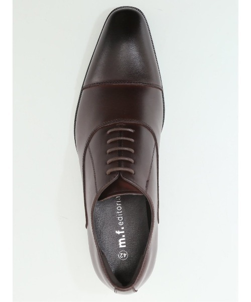 m.f.editorial（エムエフエディトリアル）の「【牛革】m.f.エディトリアル メンズ 内羽根 ストレートチップ ドレスシューズ（ドレスシューズ・メンズ・ブラック/ダークウッド・41/42/43/40）」の9枚目の写真