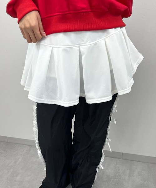 almo(アルモ)の「SK スウェットミニプリーツスカート(se)(スカート・レディース・ホワイト/グレー/ブラック・FREE)」の4枚目の写真