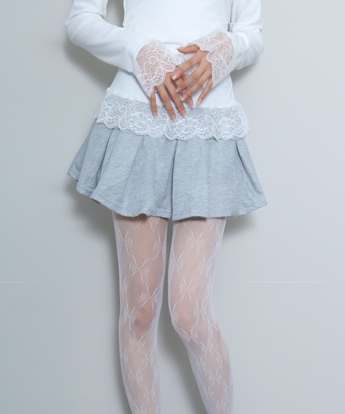 almo(アルモ)の「SK スウェットミニプリーツスカート(se)(スカート・レディース・ホワイト/グレー/ブラック・FREE)」の7枚目の写真