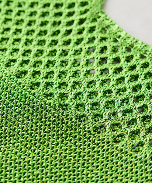 Jena espace merveilleux（ジェナ　エスパスメルヴェイユ）の「メタリックホーボーバッグ（トートバッグ・レディース・シルバー/オフホワイト/グリーン・FREE）」の6枚目の写真