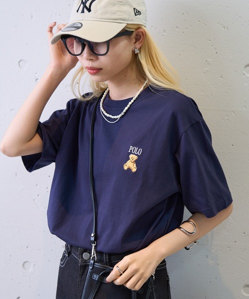POLO BCS(ポロ ビーシーエス)の「【POLO BCS】ZOZO限定商品 ワンポイントベア Tee(Tシャツ/カットソー・レディース・ホワイト/ピンク/ネイビー/グリーン/ブラック/ダークブラウン・XL/L/M/S/XS)」の5枚目の写真