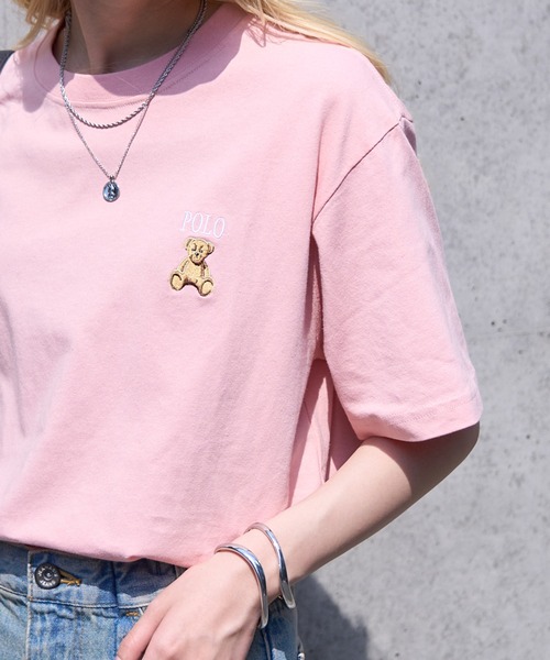 POLO BCS(ポロ ビーシーエス)の「【POLO BCS】ZOZO限定商品 ワンポイントベア Tee(Tシャツ/カットソー・レディース・ホワイト/ピンク/ネイビー/グリーン/ブラック/ダークブラウン・XL/L/M/S/XS)」の6枚目の写真