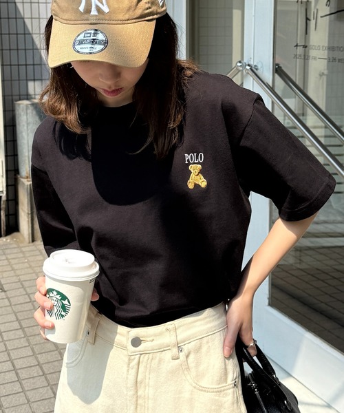 POLO BCS(ポロ ビーシーエス)の「【POLO BCS】ZOZO限定商品 ワンポイントベア Tee(Tシャツ/カットソー・レディース・ホワイト/ピンク/ネイビー/グリーン/ブラック/ダークブラウン・XL/L/M/S/XS)」の3枚目の写真