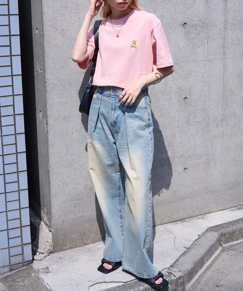 POLO BCS(ポロ ビーシーエス)の「【POLO BCS】ZOZO限定商品 ワンポイントベア Tee(Tシャツ/カットソー・レディース・ホワイト/ピンク/ネイビー/グリーン/ブラック/ダークブラウン・XL/L/M/S/XS)」の14枚目の写真