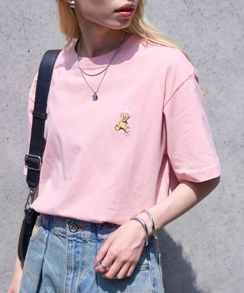 POLO BCS(ポロ ビーシーエス)の「【POLO BCS】ZOZO限定商品 ワンポイントベア Tee(Tシャツ/カットソー・レディース・ホワイト/ピンク/ネイビー/グリーン/ブラック/ダークブラウン・XL/L/M/S/XS)」の18枚目の写真