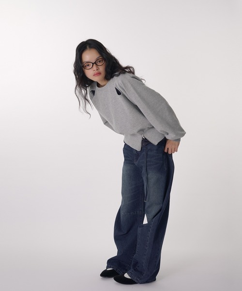 トレーナー スウェット zip slit sweatshirt / ジップスリットスウェット レディース zip slit sweatshirt / ジップスリットスウェット（スウェット