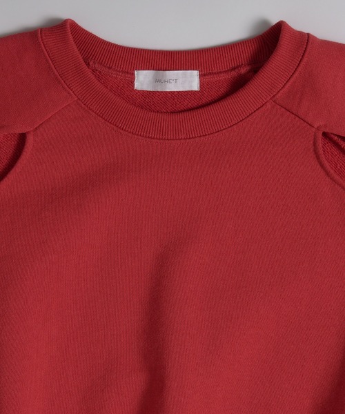 MUHET(ミュエータ)の「zip slit sweatshirt / ジップスリットスウェット(スウェット・レディース・杢グレー/レッド/イエロー・FREE)」の21枚目の写真