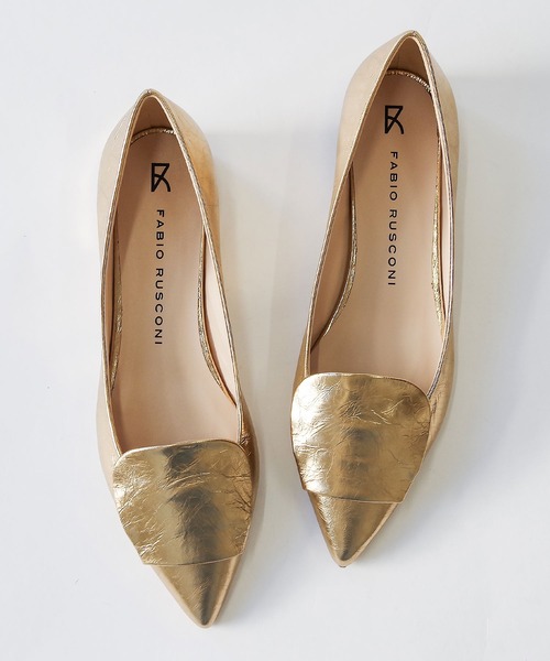 FABIO RUSCONI（ファビオルスコーニ）の「FABIO RUSCONI （ファビオ ルスコーニ） / モチーフフラットパンプス 5021（パンプス・レディース・ブラック/ゴールド・35/36/37/38/39）」の13枚目の写真
