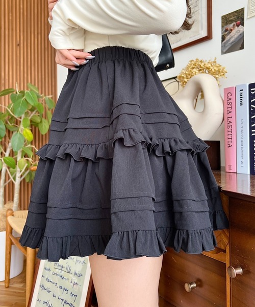 OBLI ティアードミニスカート（新品未使用） 千鳥格子ミニスカート | BOTTOMS | OBLI