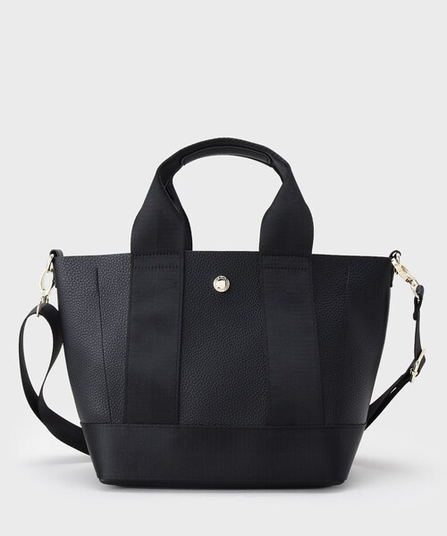 OPAQUE.CLIP（オペークドットクリップ）の「【2WAY】シュリンク合皮コンビミドルショルダーバッグ（ショルダーバッグ・レディース・オフホワイト/ブラック/ベージュ・00）」の12枚目の写真