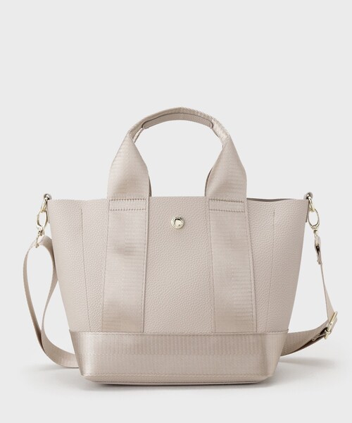 OPAQUE.CLIP（オペークドットクリップ）の「【2WAY】シュリンク合皮コンビミドルショルダーバッグ（ショルダーバッグ・レディース・オフホワイト/ブラック/ベージュ・00）」の13枚目の写真