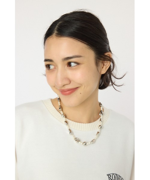 RODEO CROWNS WIDE BOWL（ロデオクラウンズワイドボウル）の「ティアドロップミックスネックレス（ネックレス・レディース・シルバー/ゴールド・FREE）」の2枚目の写真