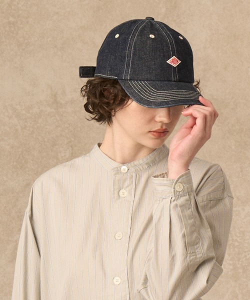 DANTON(ダントン)の「DENIM 6PANEL CAP(キャップ・レディース・インディゴブルー/ブルー系その他/ブラック・F)」の2枚目の写真