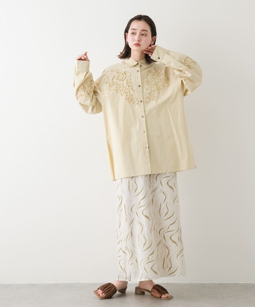 SENSE OF PLACE by URBAN RESEARCH（センスオブプレイスバイアーバンリサーチ）の「マーブルパターンナロースカート（スカート・レディース・パープル系その他/ホワイト系その他/ブルー系その他・SMALL/MEDIUM）」の7枚目の写真